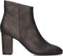 Notre-V Diane-02 Enkellaarsjes Enkelboots met rits Dames Bruin - Thumbnail 3