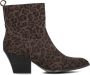 Notre-V Shn80672 Enkellaarsjes Enkelboots met rits Dames Bruin - Thumbnail 3