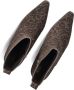 Notre-V Shn80672 Enkellaarsjes Enkelboots met rits Dames Bruin - Thumbnail 6