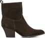 Notre-V Shn80672 Enkellaarsjes Enkelboots met rits Dames Bruin - Thumbnail 4