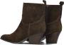 Notre-V Shn80672 Enkellaarsjes Enkelboots met rits Dames Bruin - Thumbnail 5