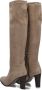 Notre-v Taupe Leren Hoge Laarzen voor Dames Beige Dames - Thumbnail 5