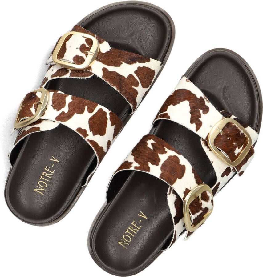 NOTRE-V Bruine Slippers 227329