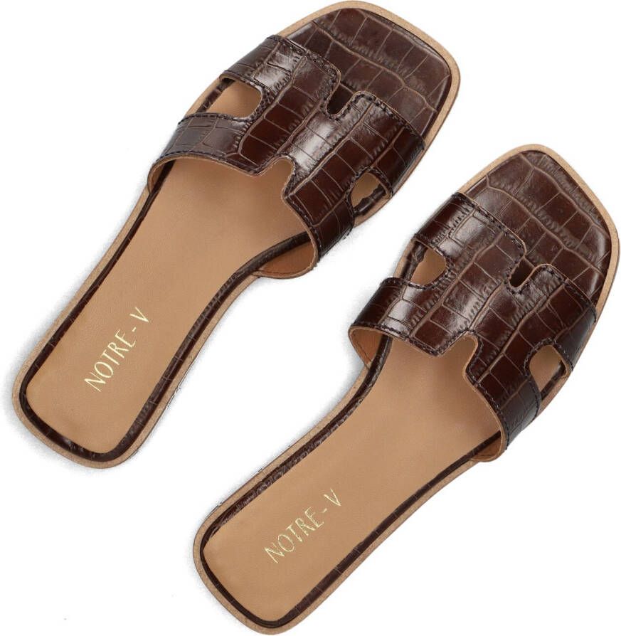 NOTRE-V Bruine Slippers As-16221