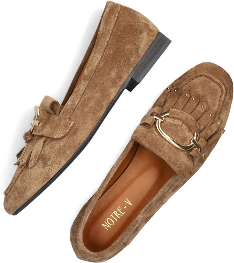 NOTRE-V Camel Loafers 5648