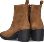 Notre-V 15636 Enkellaarsjes Enkelboots met rits Dames Cognac - Thumbnail 4