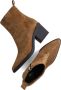 Notre-V 15636 Enkellaarsjes Enkelboots met rits Dames Cognac - Thumbnail 5