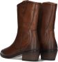 Notre-V 18050 Enkellaarsjes Enkelboots met rits Dames Cognac - Thumbnail 2