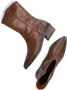 Notre-V 18050 Enkellaarsjes Enkelboots met rits Dames Cognac - Thumbnail 4