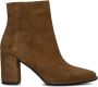 Notre-V 67034 Enkellaarsjes Enkelboots met rits Dames Cognac - Thumbnail 2