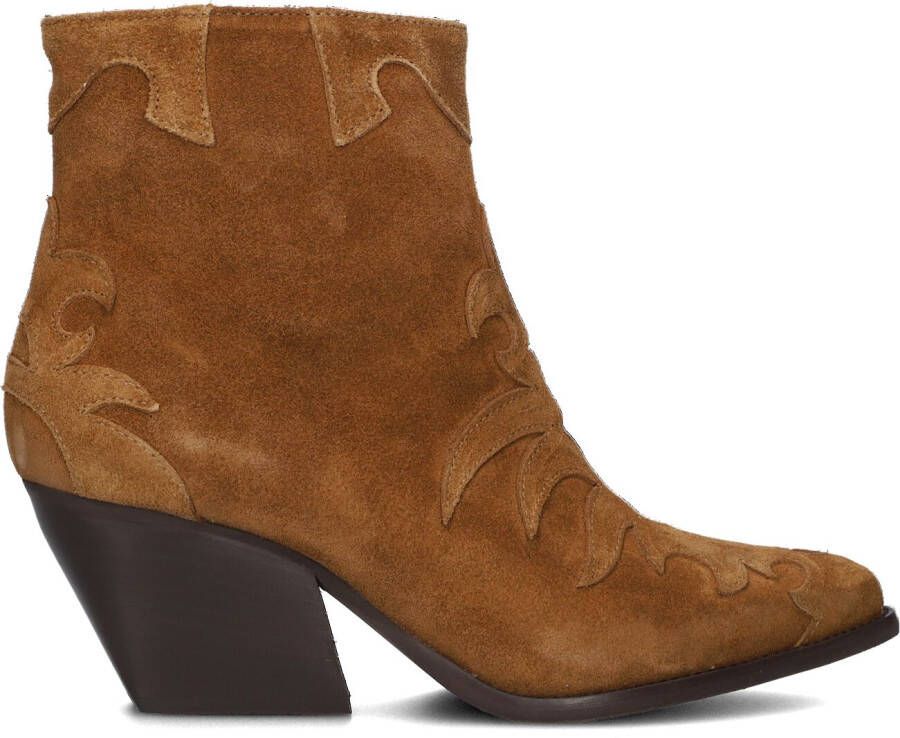 Notre-V Ar196 Enkellaarsjes Enkelboots met rits Dames Cognac - Foto 2