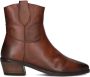 Notre-V Fru110 Enkellaarsjes Enkelboots met rits Dames Cognac - Thumbnail 2