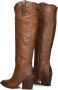 Notre-v Cowboy laarzen in cognac leer Brown Dames - Thumbnail 5