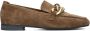 Notre-v Bruine Suède Mocassins met Gouden Details Brown Dames - Thumbnail 4