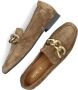 Notre-v Bruine Suède Mocassins met Gouden Details Brown Dames - Thumbnail 7