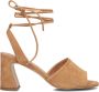 Strappy Sandals bruiloft Bruin Tinten strappy Sandals 37809 Sandalen Dames Cognac - Thumbnail 2