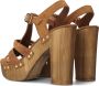 Notre-V Notre V 7946 Sandalen Dames Cognac - Thumbnail 3