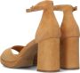 Bruiloft Bruin Tinten 99924 Sandalen Dames Cognac - Thumbnail 3