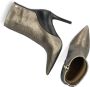 Notre-V Notre V 17535 Enkellaarsjes Enkelboots met rits Dames Goud - Thumbnail 5