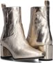 Notre-V 8543 Enkellaarsjes Enkelboots met rits Dames Goud - Thumbnail 6