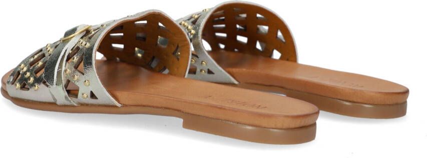 Notre-v Metallic Goud Trendy Slippers Yellow Dames - Foto 4