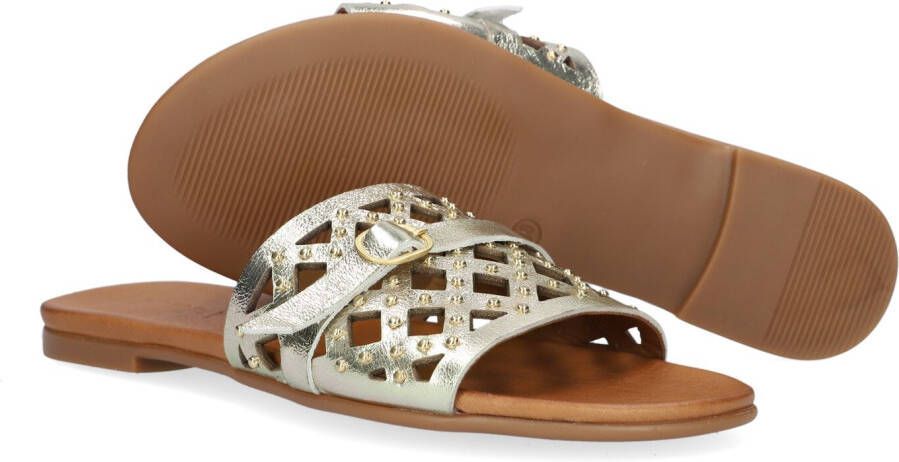 Notre-v Metallic Goud Trendy Slippers Yellow Dames - Foto 5