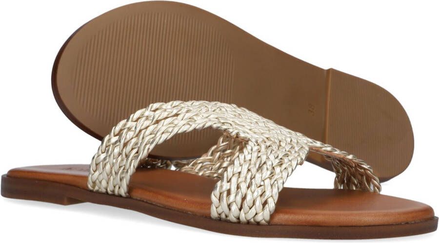 Notre-v Elegante Metallic Gouden Slipper Beige Dames - Foto 4