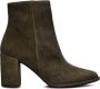 Notre-V 67034 Enkellaarsjes Enkelboots met rits Dames Groen - Thumbnail 2