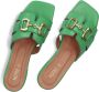 Chain Detail 06 6403 Slippers Dames Groen - Thumbnail 5