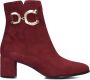 Notre-V 8558 Enkellaarsjes Enkelboots met rits Dames Rood - Thumbnail 4