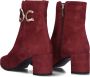 Notre-V 8558 Enkellaarsjes Enkelboots met rits Dames Rood - Thumbnail 5