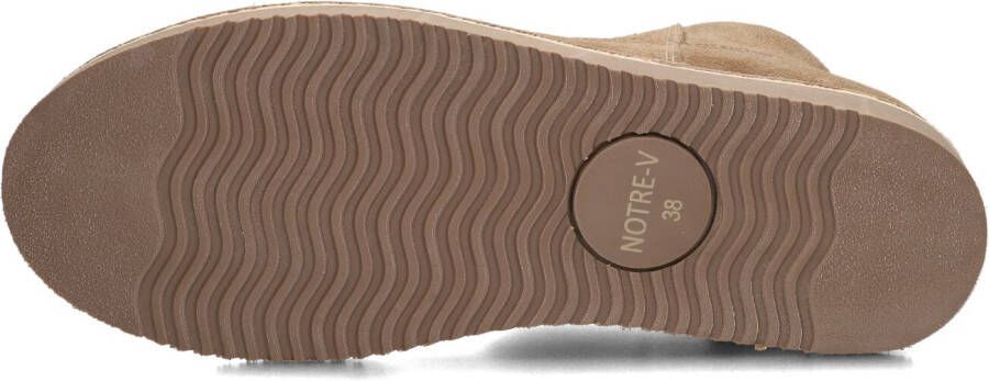 NOTRE-V Taupe Enkellaarsjes 2204-03