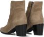 Notre-V At 156 Enkellaarsjes Enkelboots met rits Dames Taupe - Thumbnail 4
