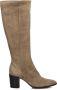 Notre-v Taupe Suede Hoge Hak Laarzen Beige Dames - Thumbnail 4