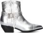 Notre-V As186 Enkellaarsjes Enkelboots met rits Dames Zilver - Thumbnail 4