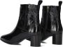 Notre-V 8543 Enkellaarsjes Enkelboots met rits Dames Zwart - Thumbnail 5