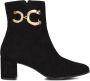 Notre-V 8558 Enkellaarsjes Enkelboots met rits Dames Zwart - Thumbnail 3