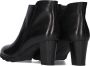 Notre-V Patricia-01 Enkellaarsjes Enkelboots met rits Dames Zwart - Thumbnail 4