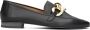 Chain Detail bruiloft 20046-05 Loafers Instappers Dames Zwart - Thumbnail 2