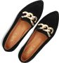 Notre-V 4605 Loafers Instappers Dames Zwart - Thumbnail 6