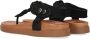 Notre-v Gevlochten Zwarte Leren Sandalen Black Dames - Thumbnail 3