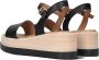 Notre-V 892003 Sandalen Met Sleehak Dames Zwart - Thumbnail 3