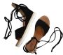 Strappy Sandals Z401 Sandalen Met Sleehak Dames Zwart - Thumbnail 6