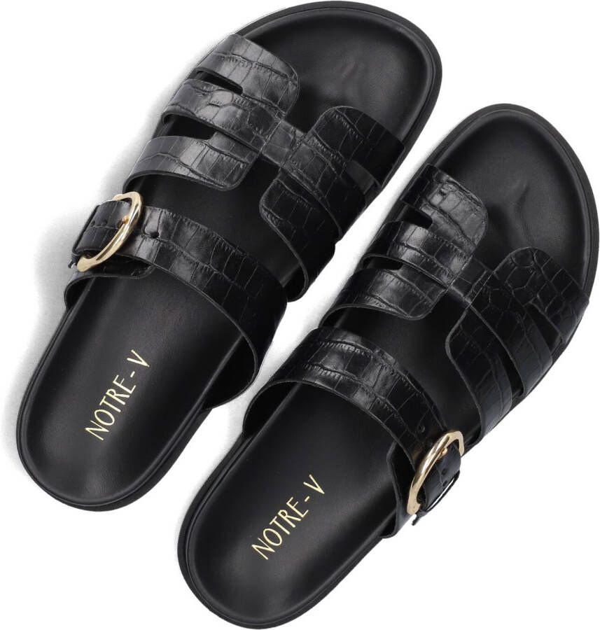 NOTRE-V Zwarte Slippers 227105