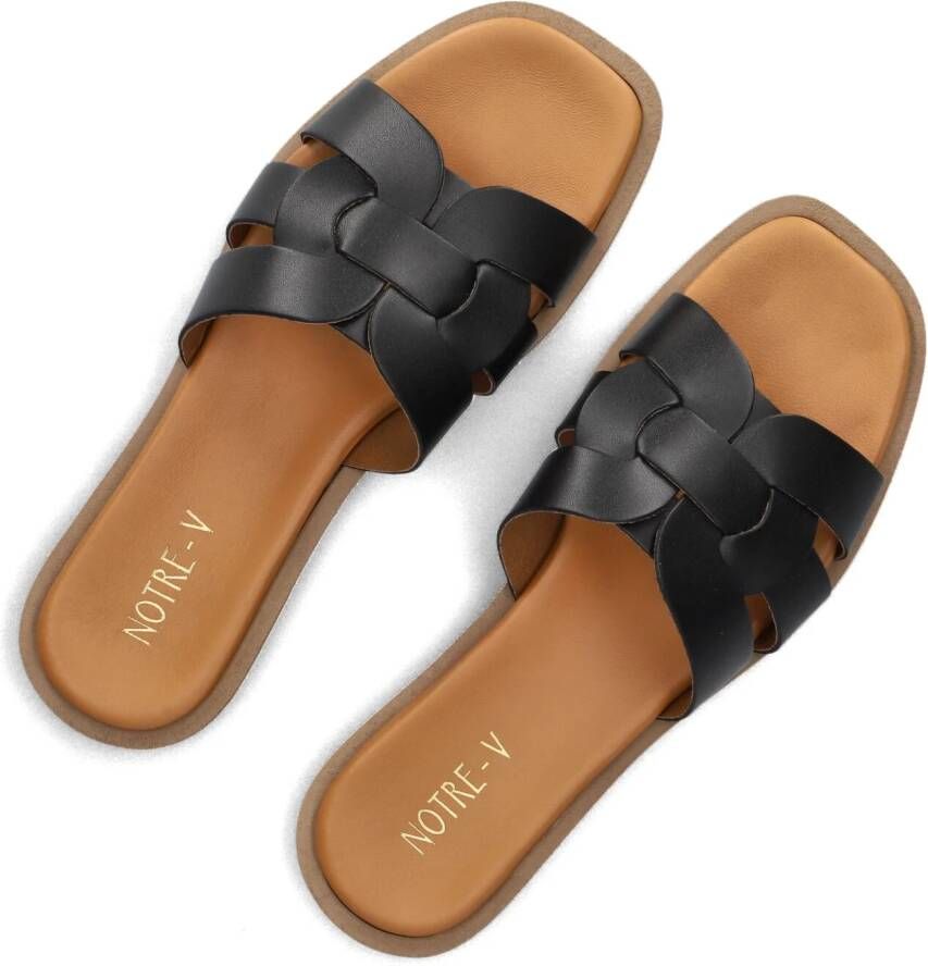 NOTRE-V Zwarte Slippers 22730
