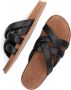Notre-v Zwarte Gevlochten Leren Slippers Black Dames - Thumbnail 5