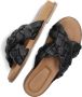 Vlechtwerk 906009 Slippers Dames Zwart - Thumbnail 5