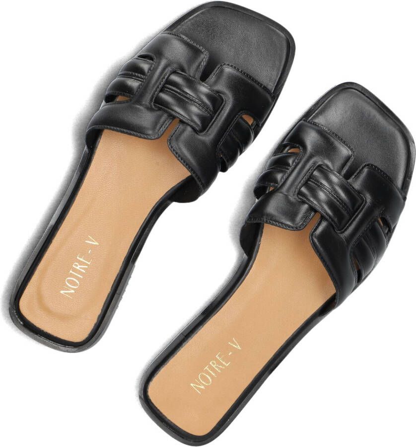 NOTRE-V Zwarte Slippers As-14135