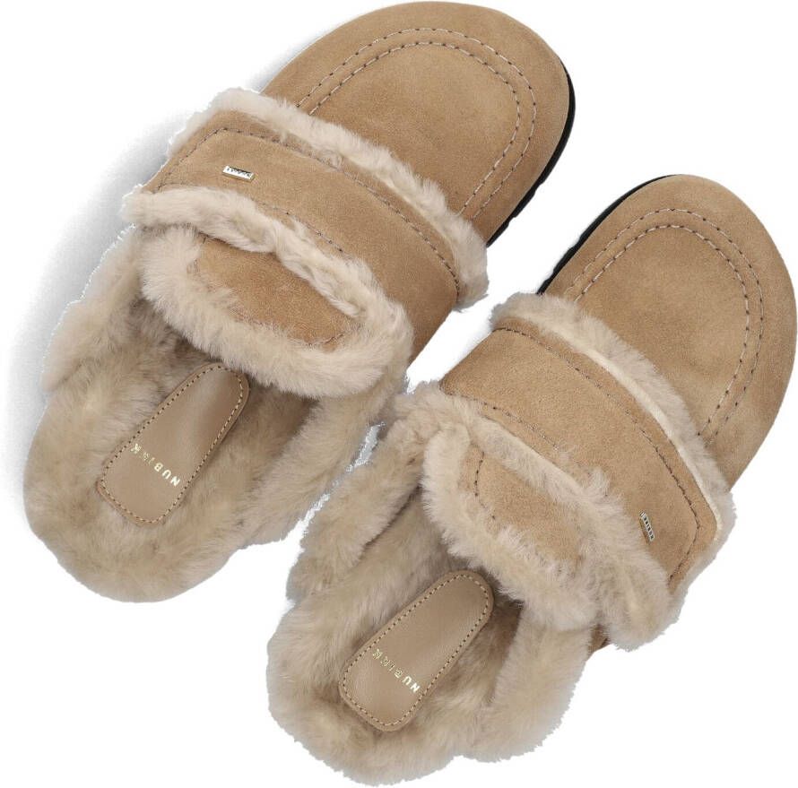 NUBIKK Beige Instappers Teddy Fur