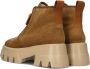 Nubikk Gorpcore outdoor FAshion bruin Tinten Flore Rock Fur Enkelboots Enkellaarsjes Dames Camel - Thumbnail 5